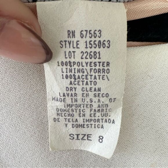 S.L. Fashion Asymmetric Flounce Tiered Ruffle Neutral Color Block Sheath Dress 8 - Picture 5 of 5